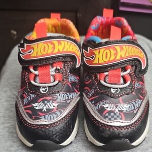Kids' Hot Wheels Black and Red Sneakers
